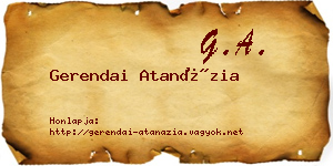 Gerendai Atanázia névjegykártya
